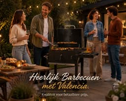 EVIQ - BBQ houtskool XL- Smoker Barbecue Valencia 2026 model - Barbeque Verstelbaar kolenrooster - Barbecues Zwart — thumbnail 2