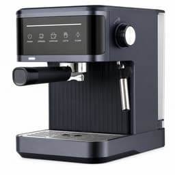 Jurrys Espressomachine - Koffiemachine - Pistonmachine - Cappuccinoapparaat - Melkopschuimer - 1.5L Inhoud - 20 bar - Zwart — thumbnail 1