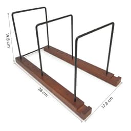 Purepeak LP Opbergsysteem Geschikt voor 30 LP's - LP Opbergrek - Vinyl Houder - Platen Standaard - Verstelbaar Rek - Hout - Metaal — thumbnail 5