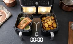 Swiss Haus® AF2309 Dubbele Airfryer XXL - 9L (2x4.5L) – 3100W – Met Kijkvenster – PFAS-vrij – Sync & Match Cook – 10 Programma’s – Heteluchtfriteuse – Zwart — thumbnail 13