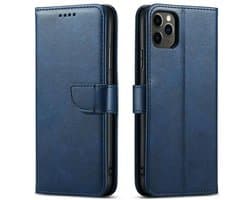 Marv Wallet Serie - Smartphone Hoes - Blauw - Portefeuille Functie - Synthetisch Leer