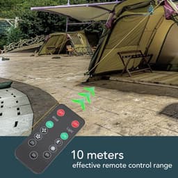 Dailygoody - Campingventilator - Draagbare ventilator - 10400 mAh batterij - Met afstandsbediening - Outdoor gebruik - Ideaal voor reizen — thumbnail 4