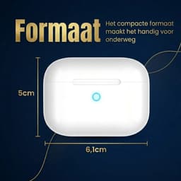 GØDLY X Oortjes Draadloos - Draadloze Oordopjes - Earbuds - Bluetooth - IPX5 - Wit - Earpods Iphone Apple & Samsung — thumbnail 2