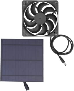 Allecto - Zonnepaneelkit - Monokristallijn Silicium - Draagbaar en efficiënt - 5 Watt - Voor kassen en dierenhokken - Inclusief ventilator - Handig... — thumbnail 2