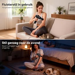 FunLife M6 Massagepistool Zwart - Massage Gun 3200 rpm - 6 Snelheden - 6 Massagekoppen - USB-C Oplaadbaar - Draadloos voor Nek, Rug en Benen — thumbnail 3