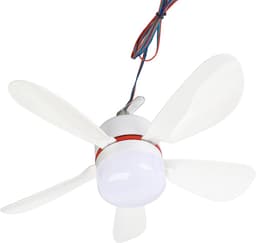 Hangende Ventilator - Plafondventilator Licht - Kamperen Buiten - Energiezuinig 12V - 165 Inch - Wit — thumbnail 4