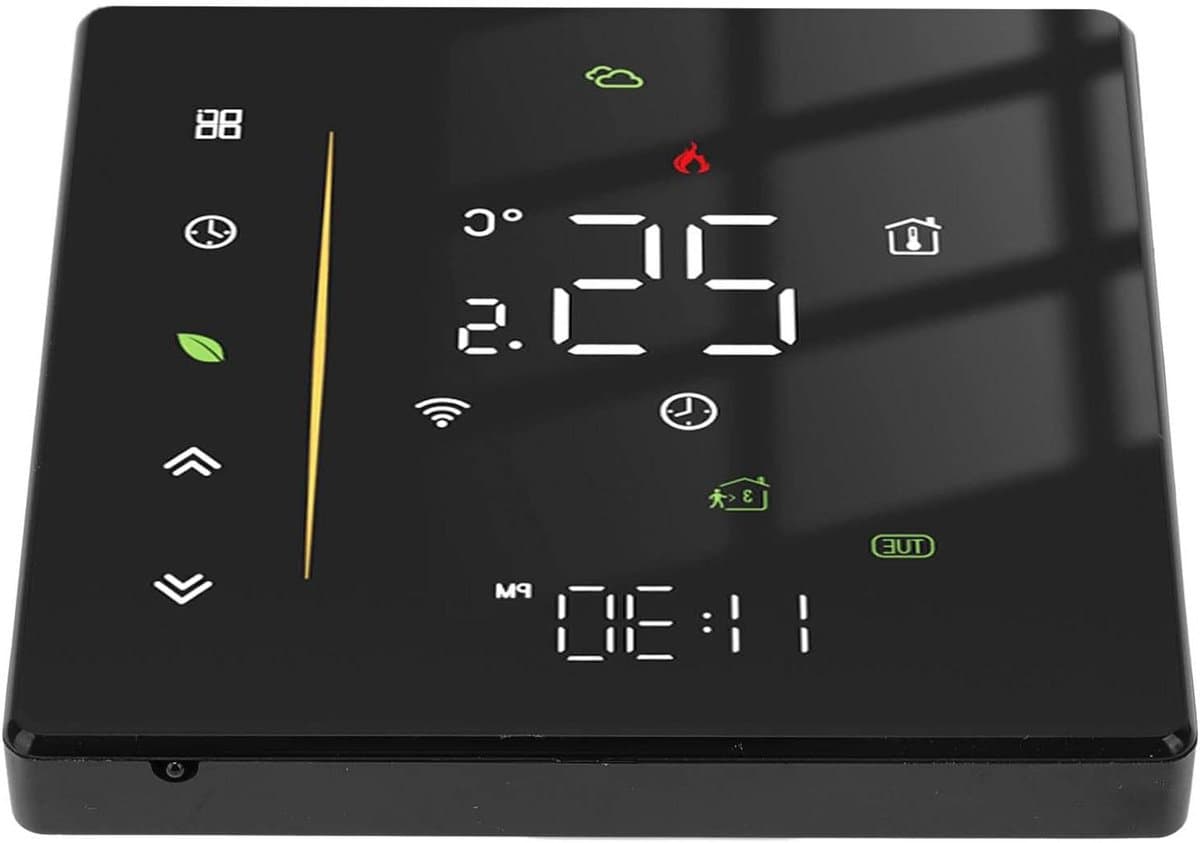 Wifi Thermostaat - Slimme Regelaar - Temperatuur Beheren - App Bediening - 95-240VAC - Zwart — afbeelding 1