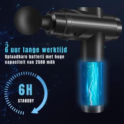 KAD® Massage Gun - Massage Pistool - Draadloos Massage Pistool - Massage-gun - Zwart - 28cm x 24cm x 7cm — thumbnail 3