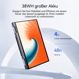 Ninkear 15.6" FHD IPS Touchscreen Laptop – 360° Flip 2-in-1 Convertible – AMD Ryzen 3 3200U – 16GB RAM – 512GB SSD – Windows 11 Pro – Dual-Band WiFi – Zilve — thumbnail 2