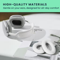 kwmobile 2x oorkussens geschikt voor Bose QuietComfort 45 / QC45 / SC - Earpads voor koptelefoon in wit — thumbnail 4