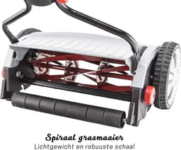 TIM®Grasmaaier Handmatig – Grastrimmer Opvouwbaar – Handmaaier 38 Cm Breed - Kooimesmaaier - Grijs - 57cm x 38cm x 28cm — thumbnail 3