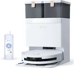 ECOVACS DEEBOT T50 PRO OMNI Gen3 Robotstofzuiger met Dweilfunctie - 25.000Pa - 8.1 cm Ultradun - ZeroTangle 3.0 - TruEdge 2.0 Randreiniging - AIVI 3D 3.0 Obstakelvermijding - 75°C Heetwater-Wit — thumbnail 1