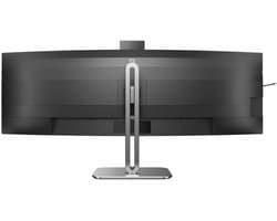 Philips 49B2U5900CH - 49 inch Ultrawide Curved Dual QHD Business Monitor - USB-C 100W - RJ45 - Webcam - 120Hz - 5 jaar garantie