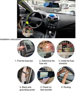 Dailygoods - Dailygoody - Hardwire Kit Dash Cam - USB Zekering - Laagspanningsbeveiliging - 11Ft Oplader Netsnoer - Geschikt voor Dashcam - Type C — thumbnail 2