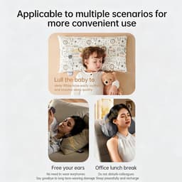 Luidspreker voor onder het kussen om te slapen, draagbare mini draadloze Bluetooth-luidspreker met botgeleiding voor volwassenen en kinderen, witte ruis en timer, privé slaapkoptelefoon voor zijslapers, slaaphulpmiddel voor thuis (groen) — thumbnail 2