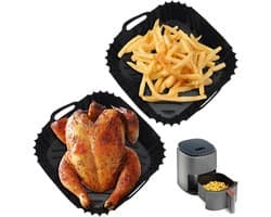 Airfryer Accessoires - Siliconen Bakje - Bakpapier - Minder vet