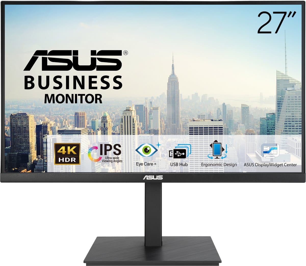 ASUS VA27UQSB - 4K Business Creative Monitor - USB Hub - Speakers - EPEAT Gold - 27 inch — afbeelding 1