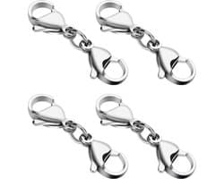 Dubbele Opening Carabiner Sluiting - 4 Stuks, Armband Connector, Ketting Verlenging en Kralen Sluiting voor DIY Sieraden