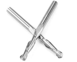 Set van 10 stuks 3.17 x 17mm Dubbele Vleugel Carbide Freesbits voor CNC Snijden en Graveren