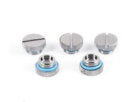 5 Stuks Waterkoeling Fittingen, Messing G 1/4 Draad Pluggen voor PC Waterkoelsystemen, Waterstop Pluggen voor Efficiënte Koeling