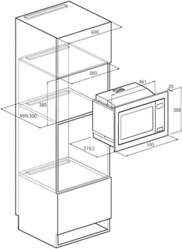 Inbouw Magnetron - Magnetron Oven - Snel Eten Opwarmen - 13 Automatische Programma's - 17 Liter - Zwart — thumbnail 3