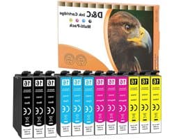 Inktcartridges Set - Printerinkt Navulling - Thuisprinten Kantoor - Hoog Rendement - 12 Stuks - Zwart Cyaan Magenta Geel