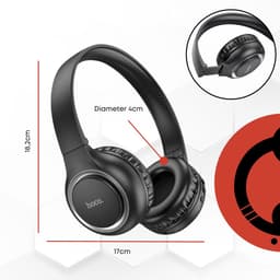 Hoco W41 draadloze on-ear koptelefoon - Zwart — thumbnail 2