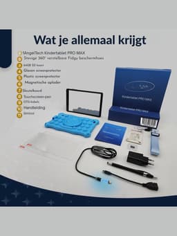 Zyrex® Kindertablet Deplay - Kinder Tablet Deplay - Kindertablet Deplay Pro - Blauw - 23cm x 13cm x 1cm — thumbnail 4
