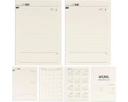 Weekly Planner Inlay A5 2026 - 176 Pagina's, Kalender Vervangpapier, 6 Gaten, Perfect voor Organiseren en DIY Projecten