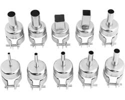 10-delige set met heteluchtpistoolmondstukken en soldeertips voor professioneel gebruik en reparaties