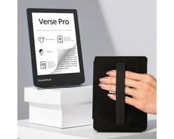 PocketBook Verse Pro Azure e-reader – Inclusief Zwart met Elastiek Hoesje (shell cover) – Voordeelbundel