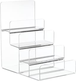 Acryl Portemonnee Houder met 4 Lagen voor Sieraden, Brillen en Retail Presentatie Display Case voor Thuis en Winkel — thumbnail 1