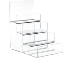Acryl Portemonnee Houder met 4 Lagen voor Sieraden, Brillen en Retail Presentatie Display Case voor Thuis en Winkel