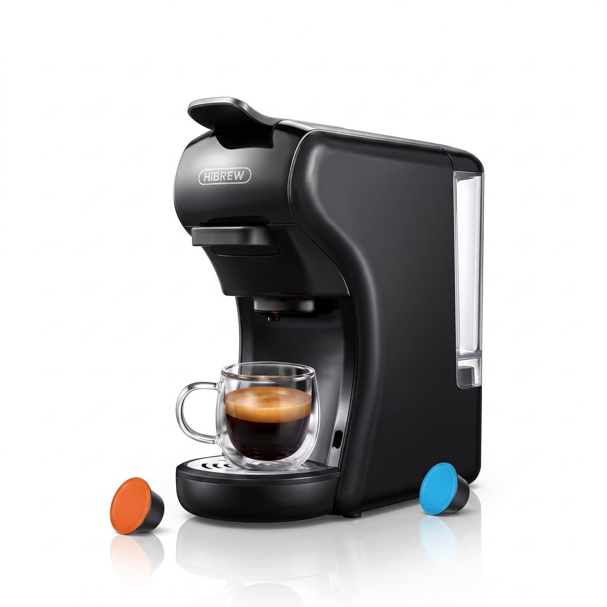 Koffiemachine – 4-in-1 Capsulecompatibel – 19 Bar Druk – Programmeerbare Formaten – Voor Thuisgebruik – Zwart — afbeelding 1