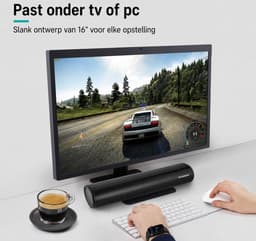 TV Soundbar met ingebouwde Subwoofer Surround Sound, Wireless 5.0 Bluetooth Device Streaming, GROTE afstandsbediening — thumbnail 3