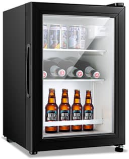 36L Drankenkoelkast voor 50 blikjes Vrijstaande mini drankenkoelkast met ultralage koeling Geschikt voor thuis en op kantoor koelkast voor bier cocktails frisdranken en sap Zwart — thumbnail 1