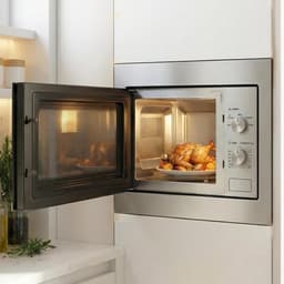 Inbouw Magnetron - Keuken Apparaat - Snel Opwarmen - 8 Automatische Programma's - 59.6 x 38.8 cm - Inox — thumbnail 3