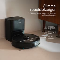 Bloomfold Robotstofzuiger met Dweilfunctie & Leegstation - 19.000Pa Zuigkracht – LiDAR Navigatie - 180 minuten - Slimme AI Robot Stofzuiger - Geschikt voor Huisdierhaar — thumbnail 4