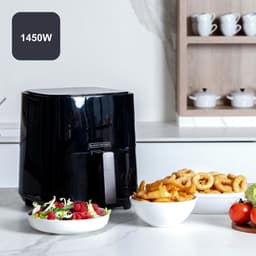 Luchtfriteuse - Airfryer Frituurpan - Gezond Koken - 99% Vetvermindering - 5 Liter - Zwart — thumbnail 2