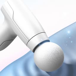 Massagepistool - Spierontspanner - Diepe weefselmassage - Stil en draagbaar - 15 cm diep - Wit — thumbnail 4