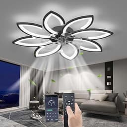 Verte Stille Plafondventilator met Verlichting - LED Lamp en Afstandsbediening - Wit - 90CM — thumbnail 1