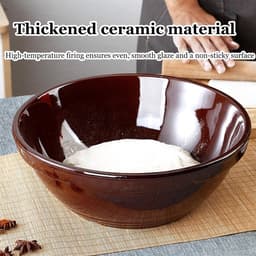 Kneedkom - Mengkom - Deeg Bereiden - Non-stick Coating - 5500ML - Bruin — thumbnail 3