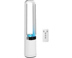 Cellista Bladloze Torenventilator - 45° Oscillerende Vloerventilator - Ventilator met Afstandsbediening - 3 Snelheden - 12 Uurs Timer - LED Verlichting - 230V