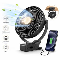 Pitt & Co. Tafelventilator – Oplaadbare USB Mini Ventilator – Stil & Draagbaar – Handventilator – 3 Snelheden – Compacte Luchtkoeler – Zwart — thumbnail 1