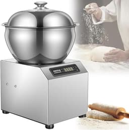 Deegmixer - Kneedmachine Spiraalmixer - Brood Bakken - Dubbele Rotatie Technologie - 5 kg - Zilver — thumbnail 1