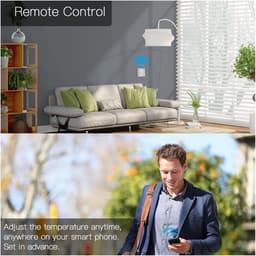 Slimme Thermostaat - Temperatuurregelaar Verwarming - Comfort Verhogend - Geborsteld Metaalpaneel - Vierkant Display - Zilver — thumbnail 3