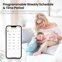 Slimme Thermostaat - Radiatorkraan Temperatuurregelaar - Energie Besparen - App en Spraakbediening - M30x1.5mm - Wit — thumbnail 4