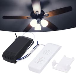 Dailygoody - Afstandsbedieningsset voor Plafondventilator - Draadloze Afstandsbediening - Licht Timing en Snelheid - 85-265V - Handig voor Ventilatorl — thumbnail 2
