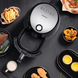 Heteluchtfriteuse - Airfryer - Gezond Frituren - Snelle Bereiding - 35 Liter - Zwart — thumbnail 2