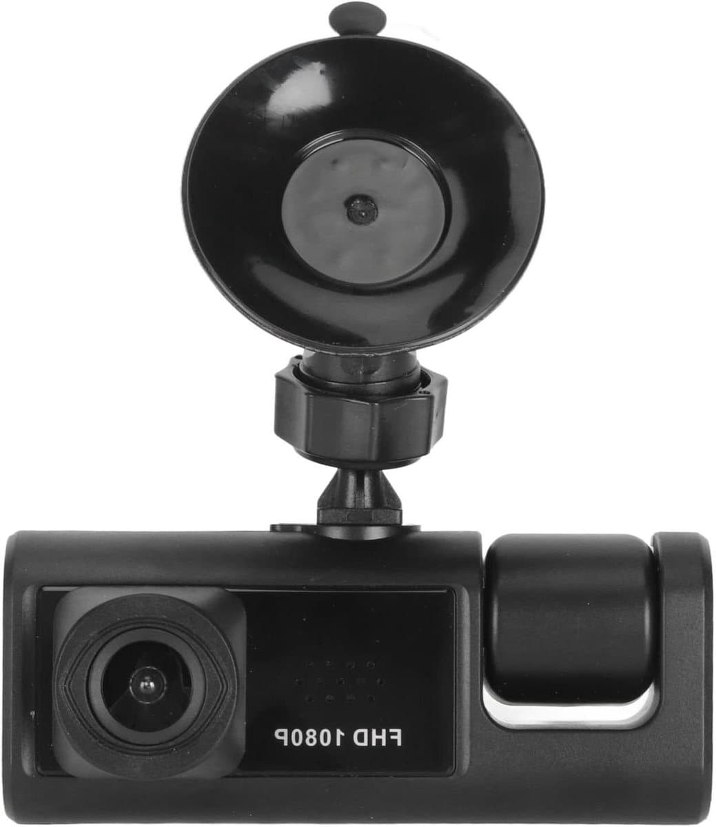 Dashcam Auto - Autocamera Rijcamera - Veiliger Rijden - 3-kanaals Opname - 2 inch LCD - Zwart — afbeelding 1